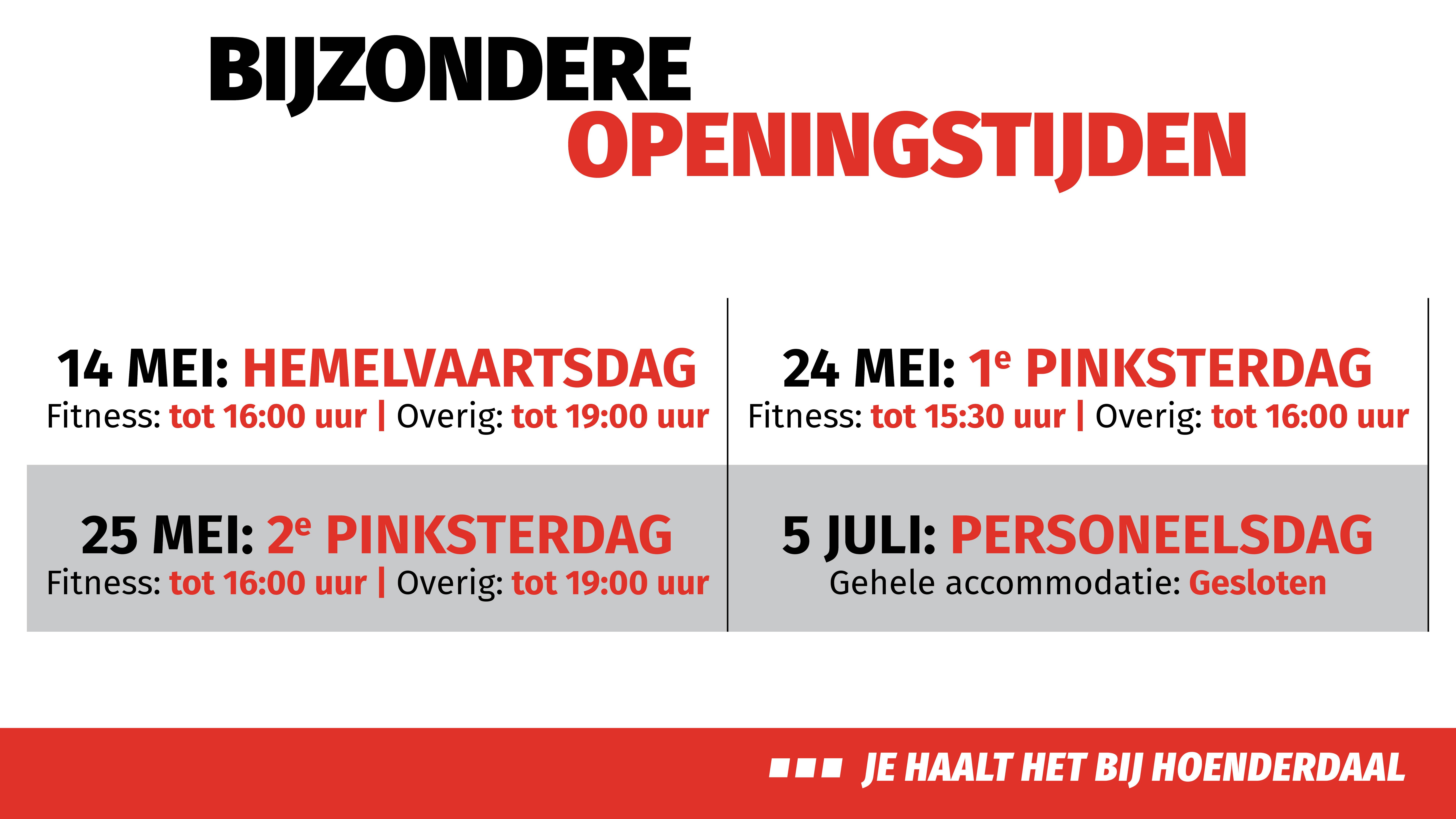 bijzondere openingstijden 2026 inclusief personeelsdag