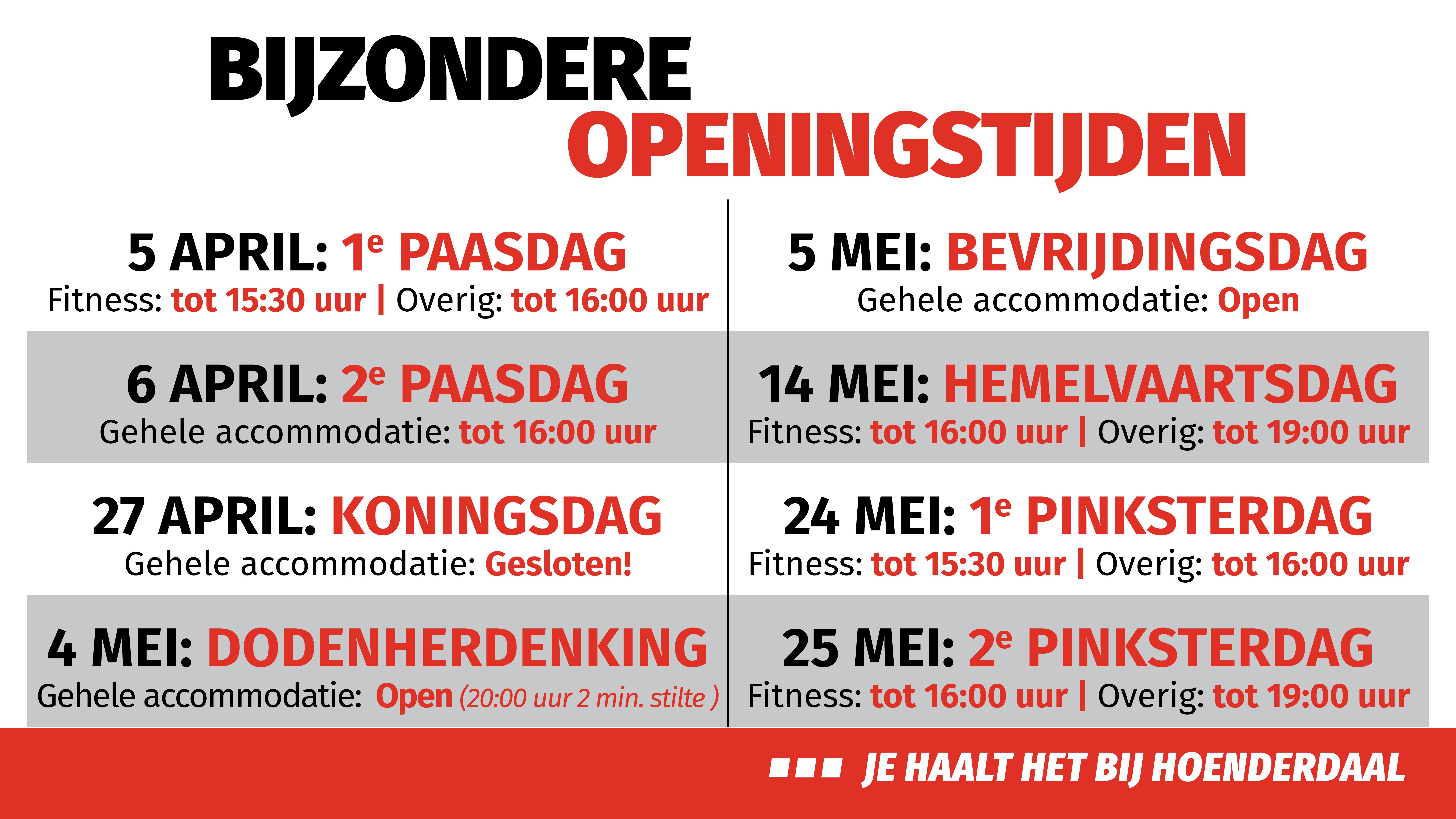 bijzondere openingstijden 2026 voorjaar def