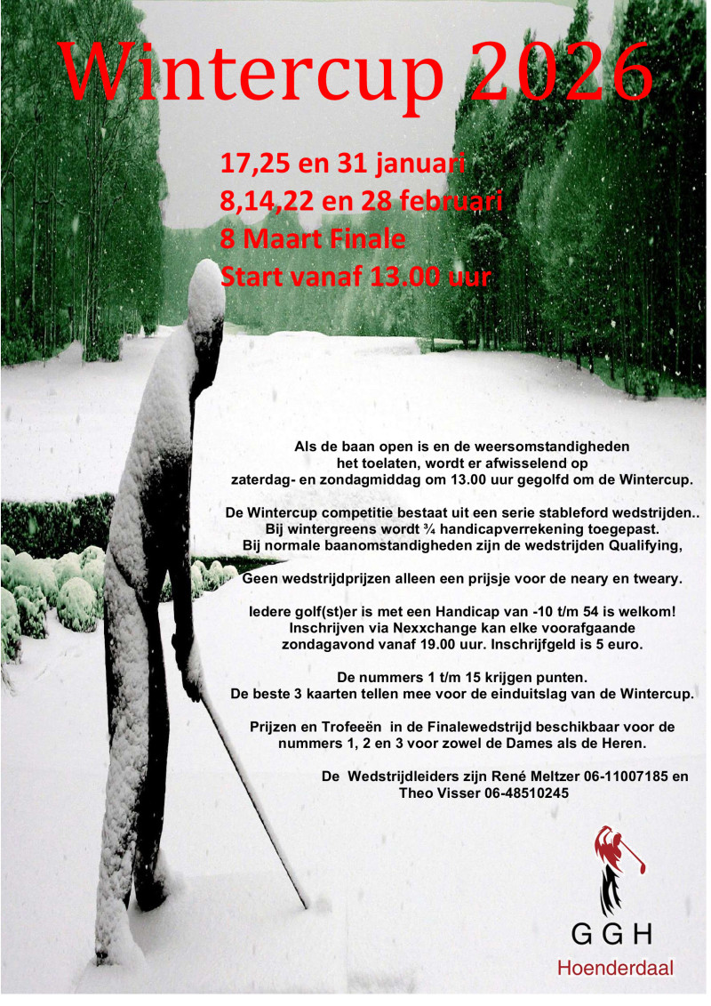 hoenderdaal Wintercup Competitie 2026